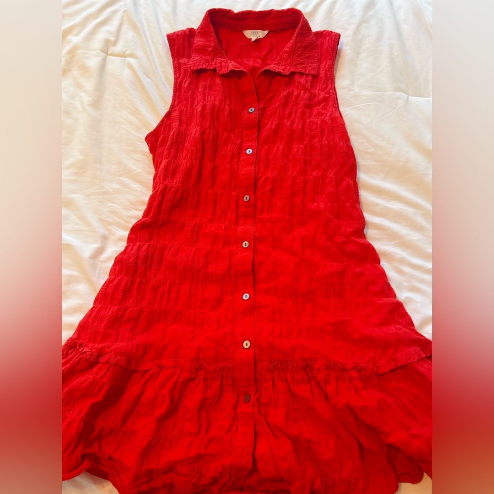 TM red/orange dress